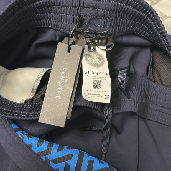 NWT Versace Greca BlueNavy + Sapphire Joggers - Picture 5 of 10
